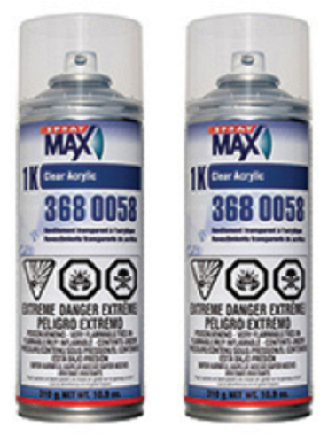 SprayMax 3680058 1K Acrylic Clear Coat - 2 Cans
