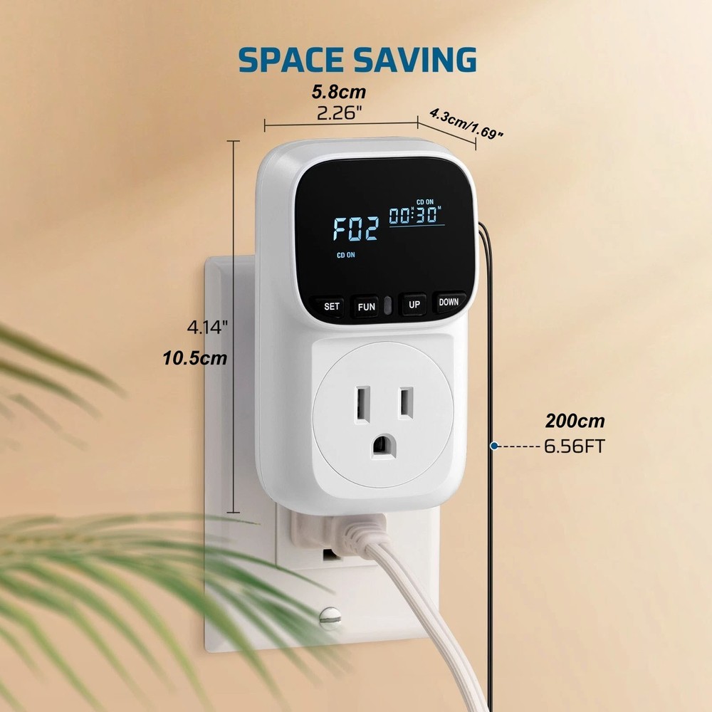 Digital Temperature Controller Plug Thermostat With Countdown Timer Function 16A