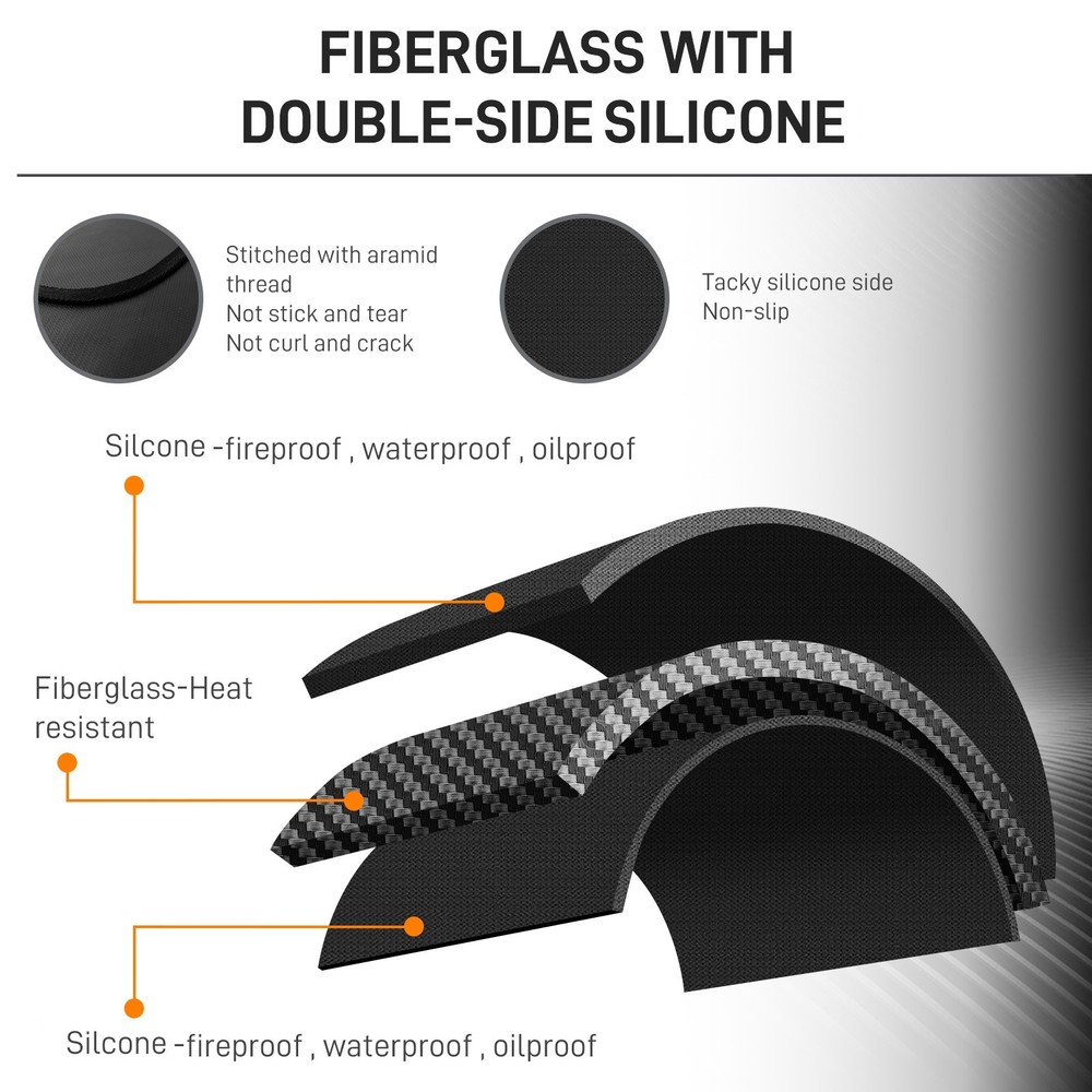 Multi-purpose 30"x48" Under Grill Mat Fireproof Waterproof Mat For Deck & Patio