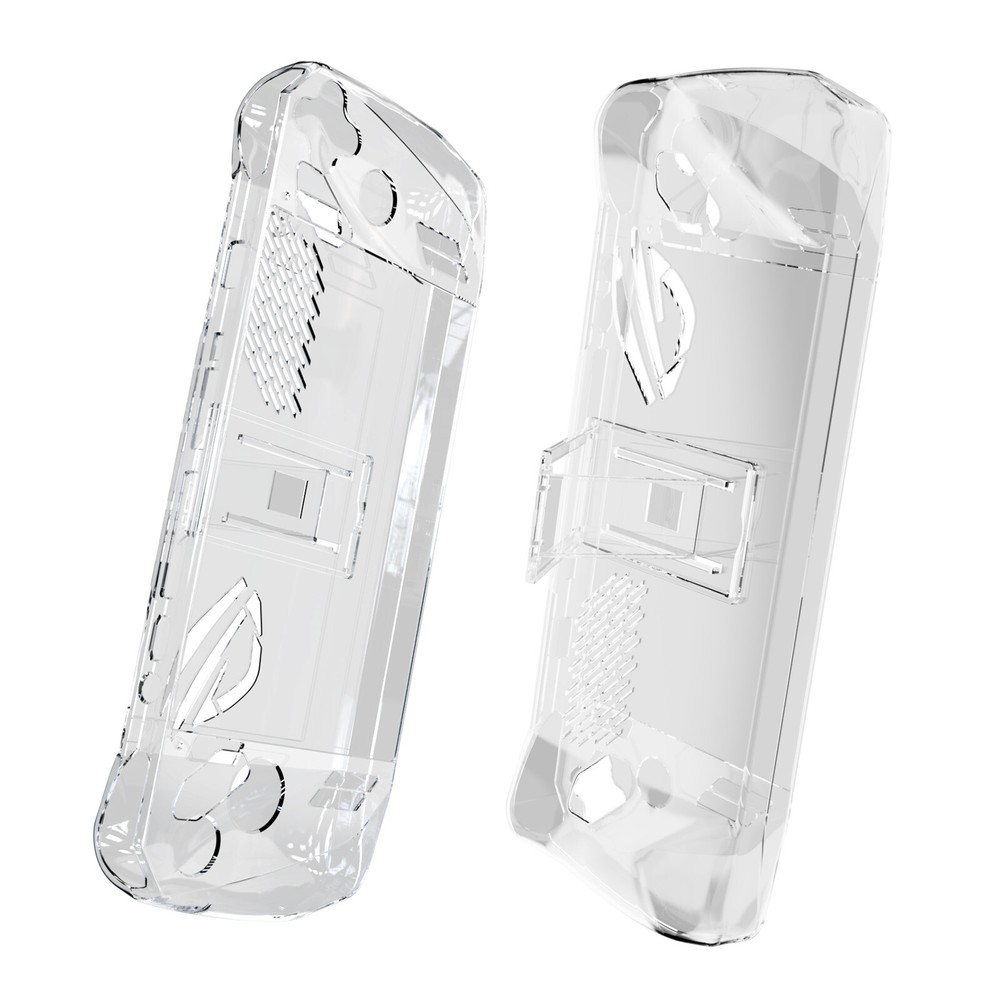 For ROG Ally Handheld Game Console Crystal Clear Case Protective Shell w/ Stand