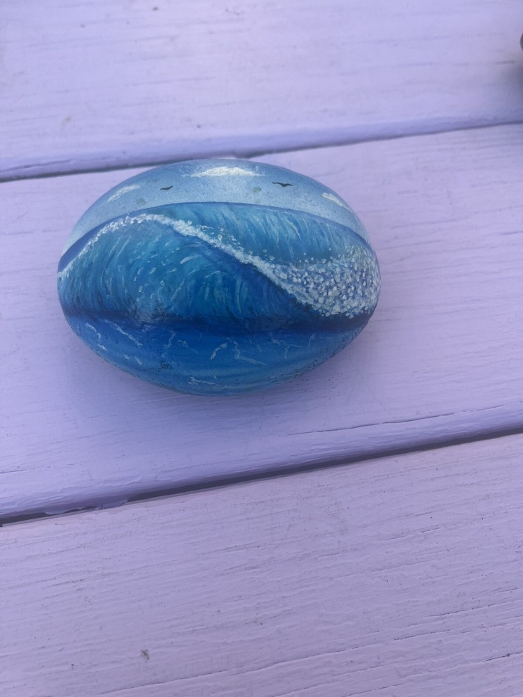 Artisan Hand Painted Rock | Seascape