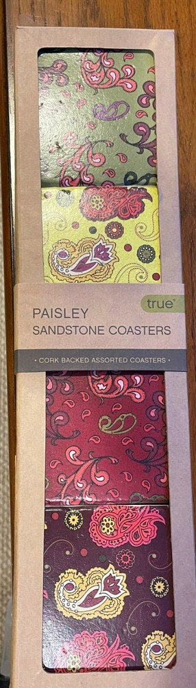 Pasiley Sandstone Coasters/True Brands