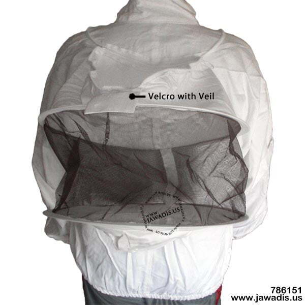 Beekeeper Zip-Up Jacket with Removable Veil - Cotton, White, Size L