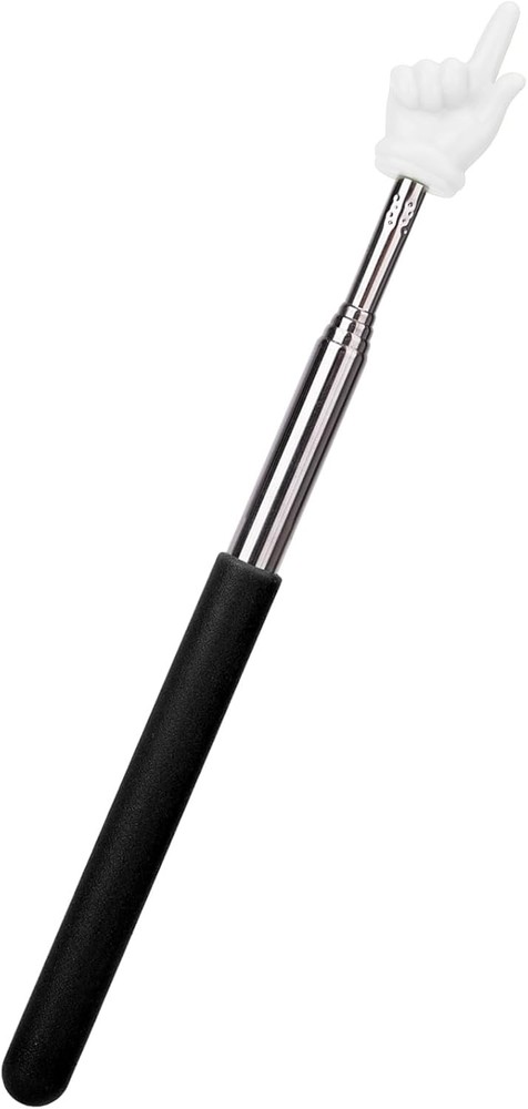 Extendable Finger Pointer Stick, School Collapsible Telescoping Long Black