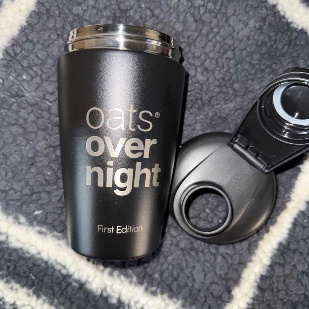 Oats Overnight BLACK Metal Shaker. •••First Editon•••