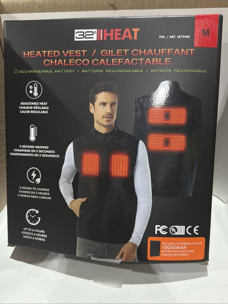 32 Degrees Rechargeable Heated Vest, Medium