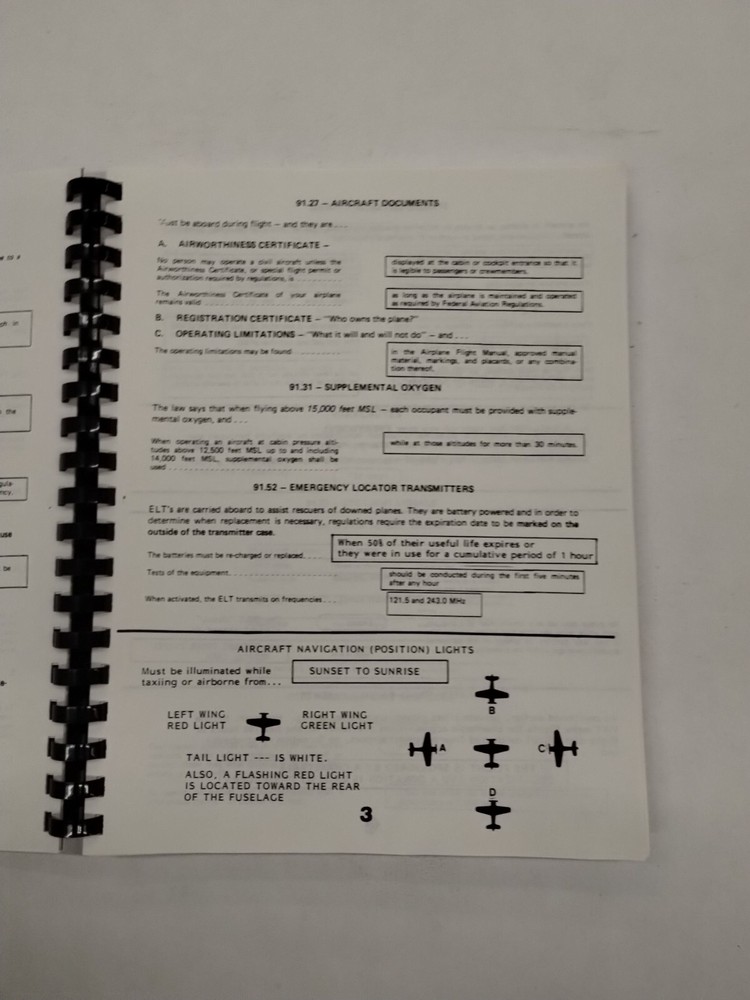Flight Tech, Inc. Private Pilot Course Manual 1984, -Original
