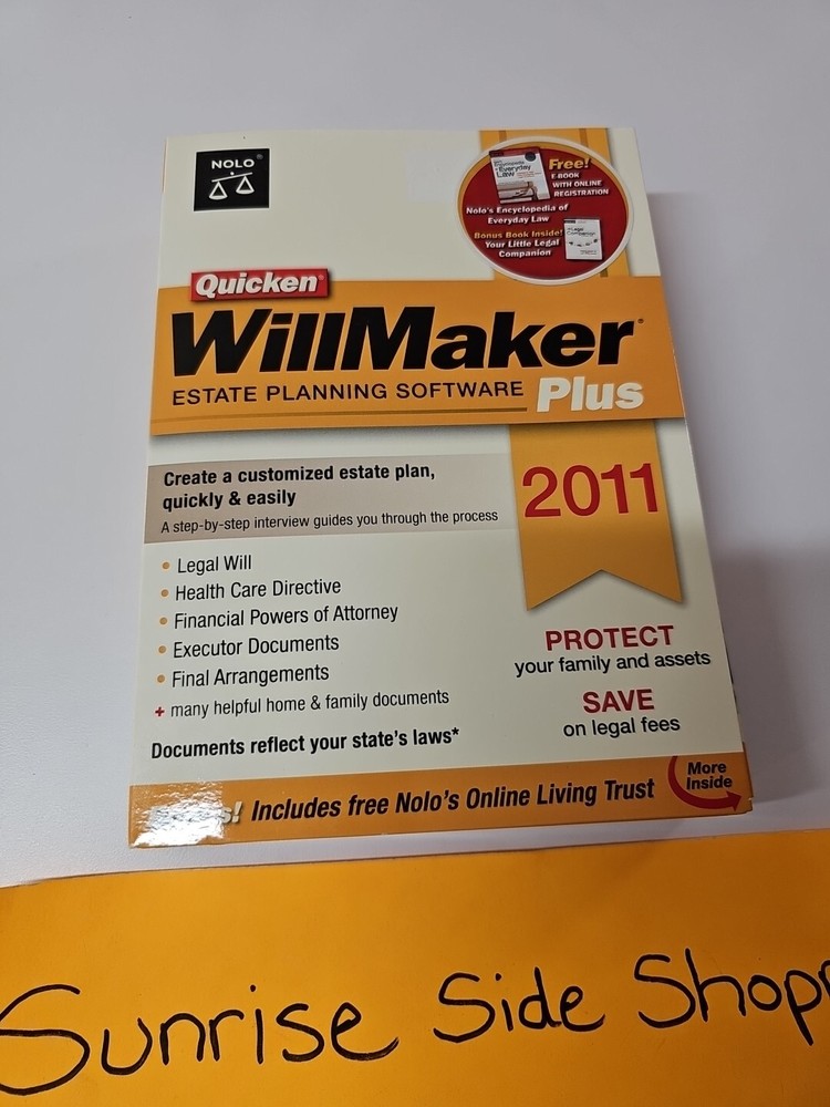 Quicken WillMaker PREMIUM 2011 Living Trust Maker Estate Planning Software