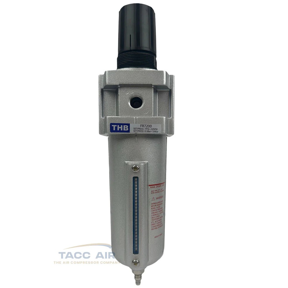 1/2" Compressed Air In Line Compressor Filter & Regulator Combo Piggyback System