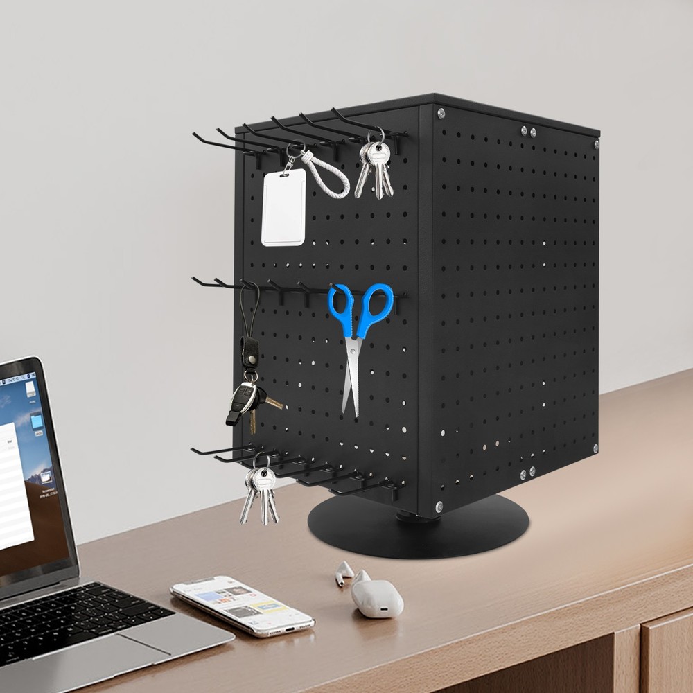 Pegboard Rotating Display Stand 4 Sided Spinning Peg Board Display Peg Board