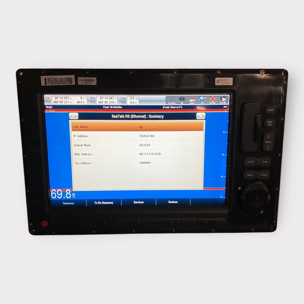 Raymarine E120W Widescreen Multifunction Display E62223 *CORE ONLY* Fully Tested