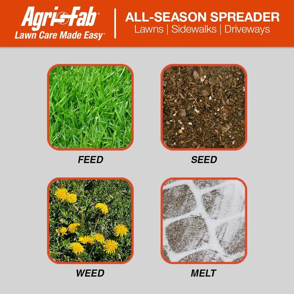 Agri-Fab 45-0463 Pull Behind Broadcast Spreader,130 lb. Hopper Capacity Desig...