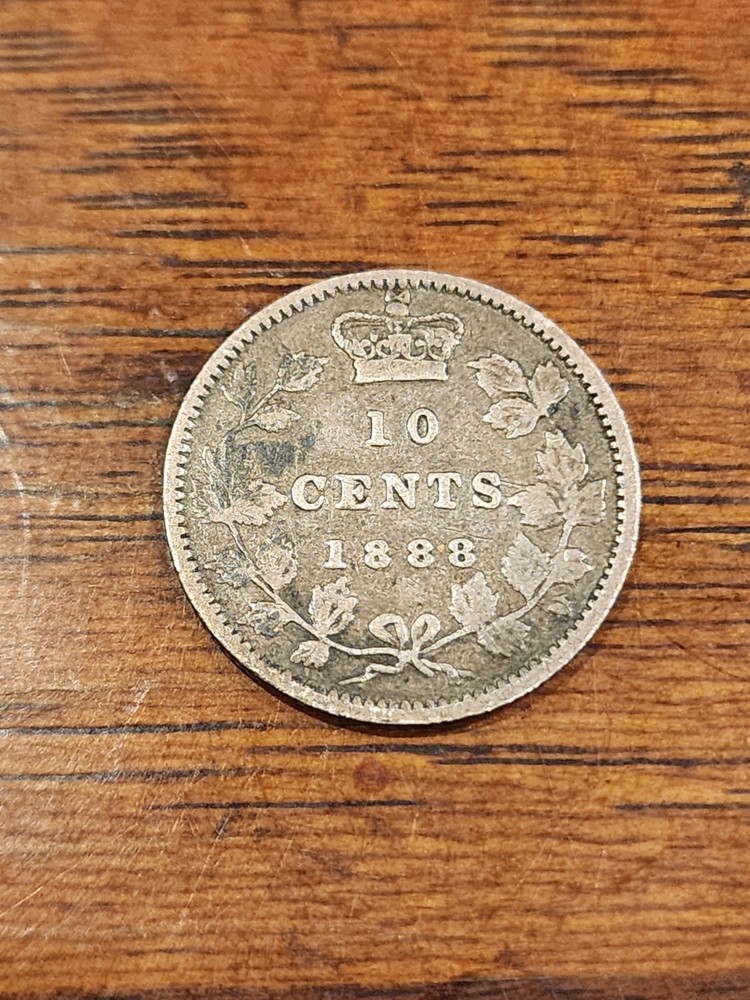 1888 Canada 10 Cents Silver Coin
