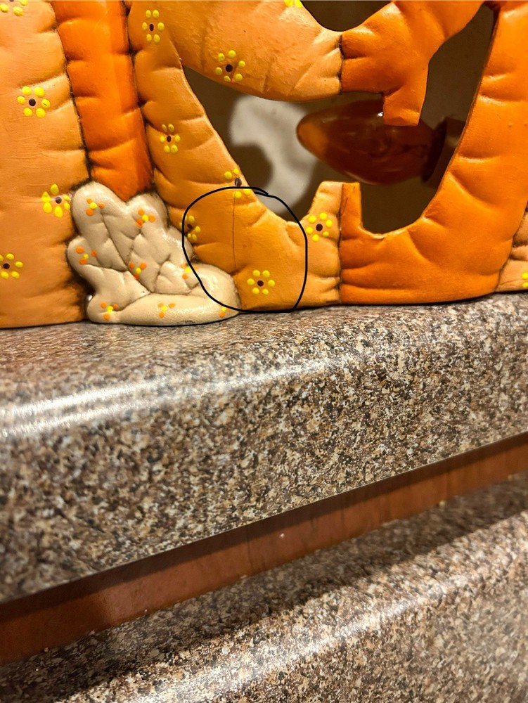 Ceramic Light Up Halloween Jack-O-Lantern Pumpkin Patch Light double Sided