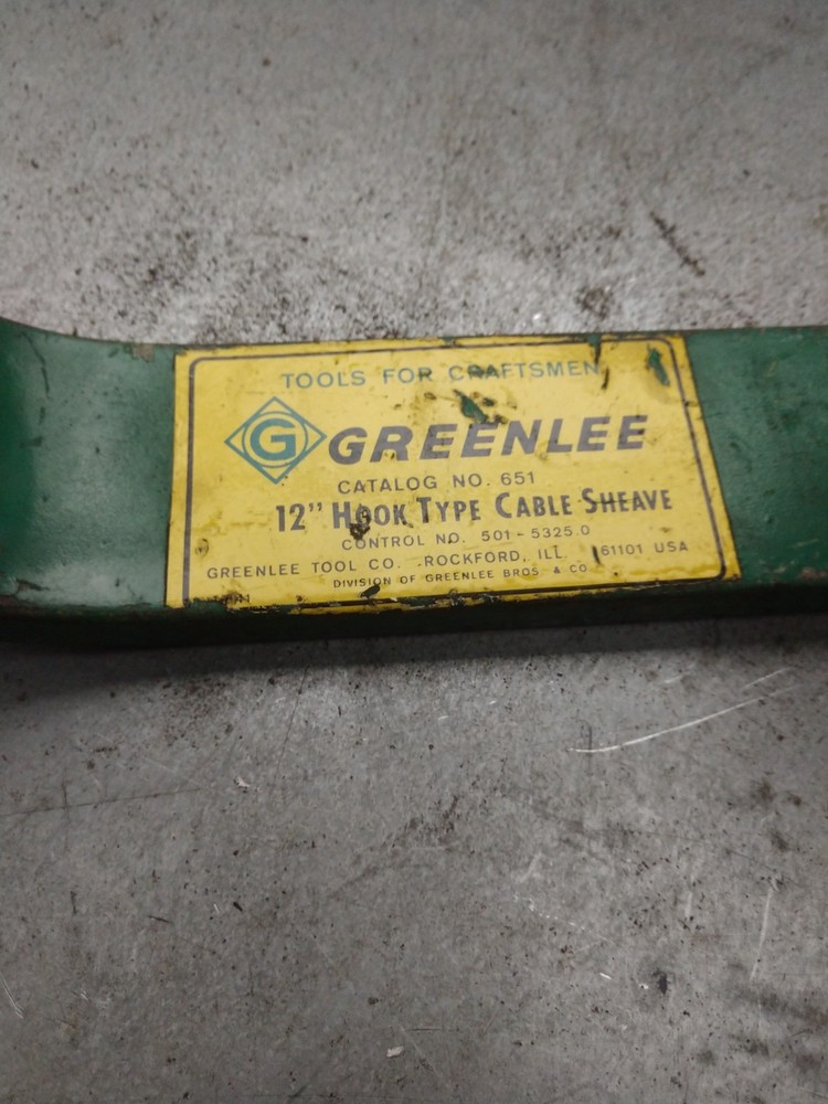 Greenlee 651 12 Hook Type Cable Sheave