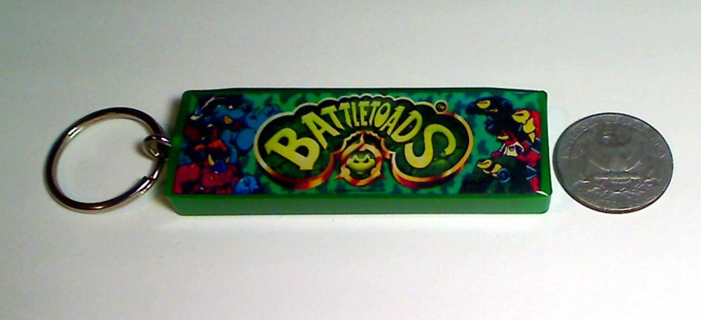Battletoads Arcade Marquee Coin Door accessory Keychain