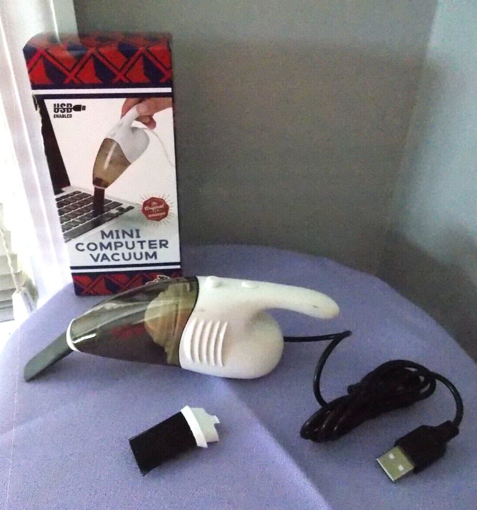 The Original Workshop Mini Computer Vacuum USB Enabled Brush Attachment NEW