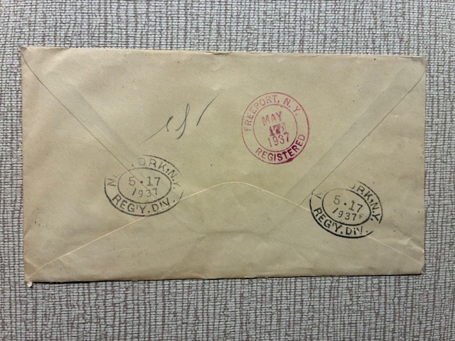 Hamilton, Bermuda Registered Mail - 5-17-37