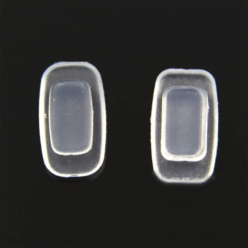Eyeglass Nose Pads Pieces 11mm 4Pairs Replacement Square Rectangle Push Slide...