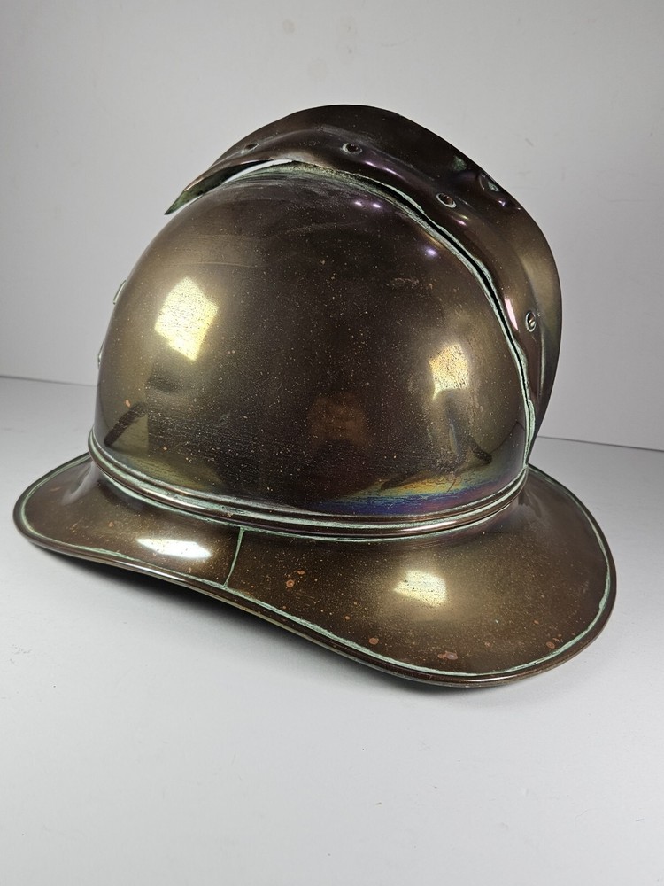 Authentic Victorian Brass French Firemans's Helmet Front Emblem