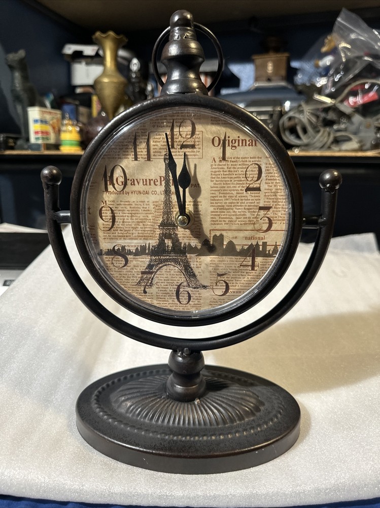 table clock vintage art deco