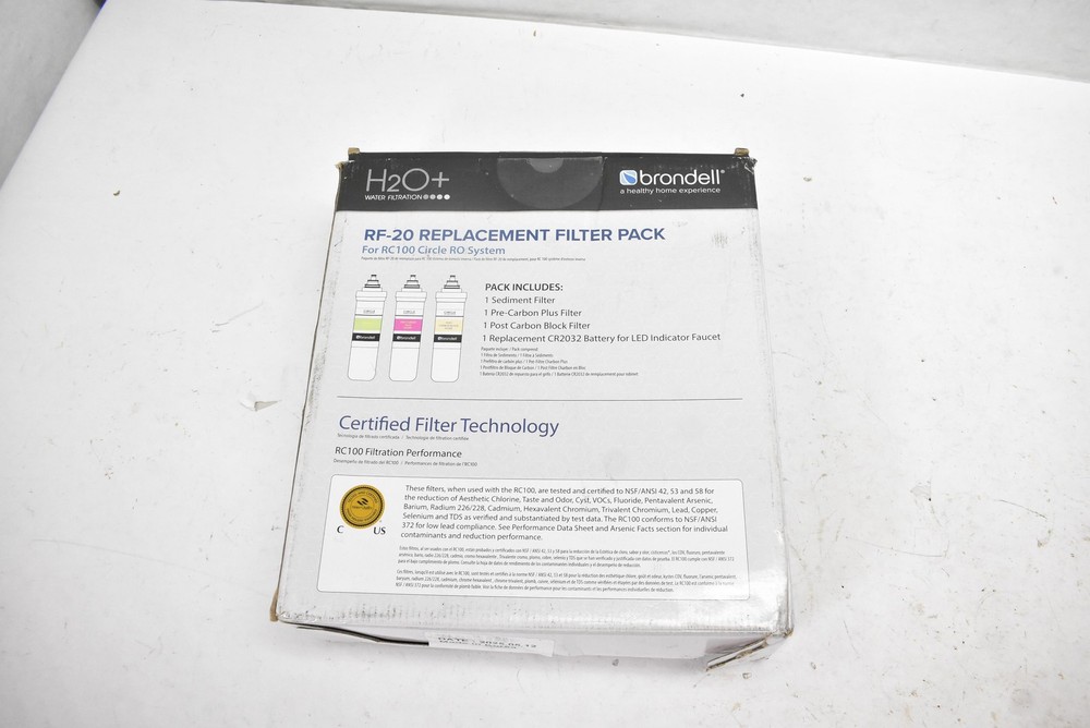 Brondell RF-20 Replacement Filter Pack For RC100 Circle RO System White Kitchen