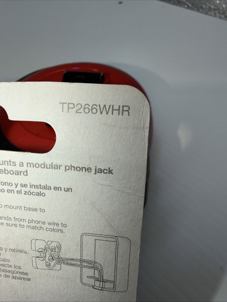 RCA TP266WHR Phone Surface-Mount Jack Connector {12}