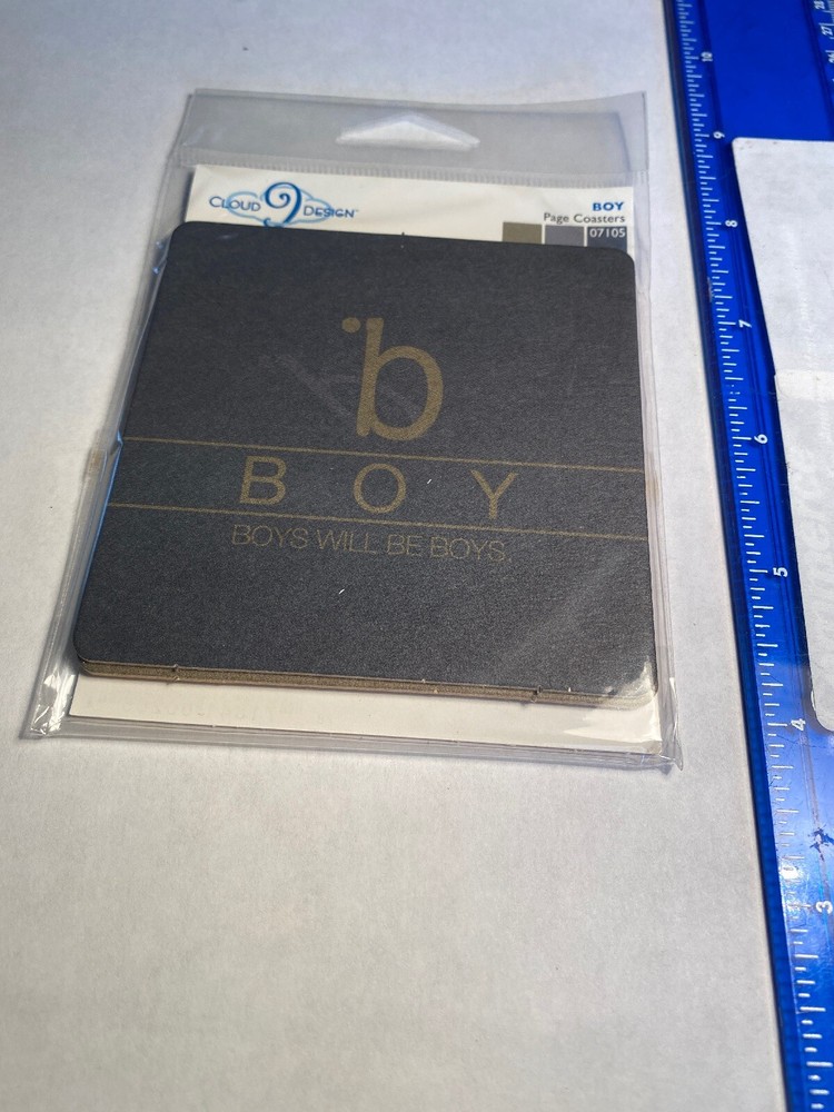 CLOUD 9 DESIGN PAGE COASTERS Boy Will be boys Scrapbooking 26-343B