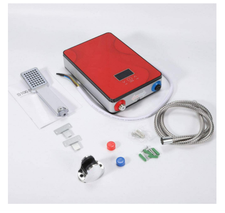 Calentador De Agua Sin Tanque LCD Electrico 6500W 220V US Para Cocina Ducha Casa