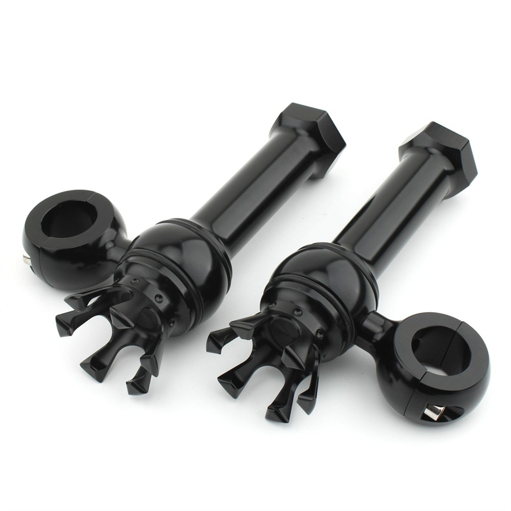 1" Motorcycle Handlebar Handle Bar Riser Mount Clamps Adapter For Harley Black