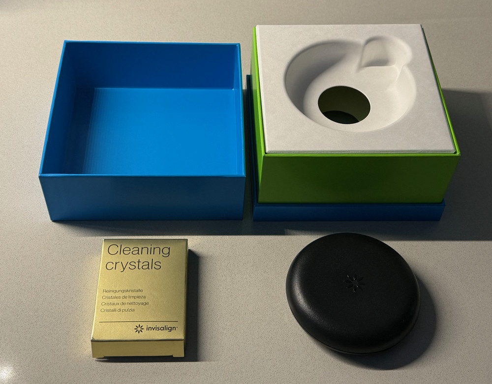 Authentic Invisalign Slim Case for Aligners/Retainers with Gift Box and Cleaner