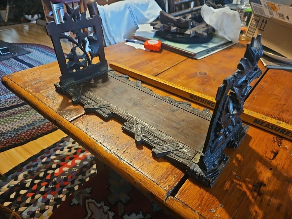 Black Forest Antique Adjustable Book Shelf