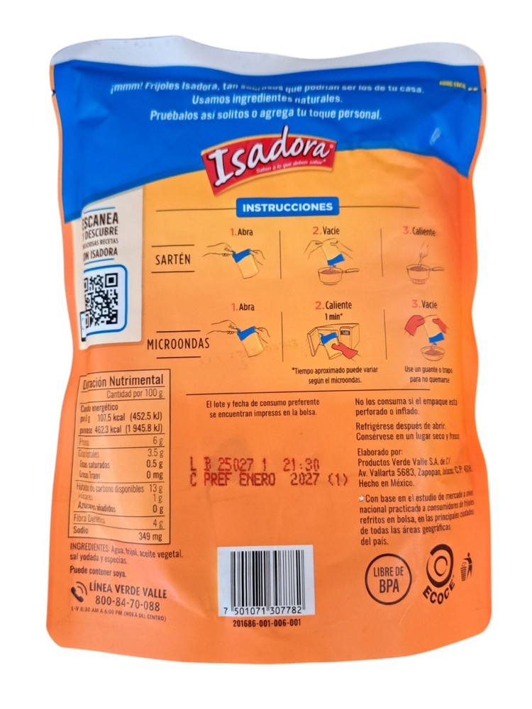 4 PACK! Original Refried Beans - 15.2 oz (430g) each