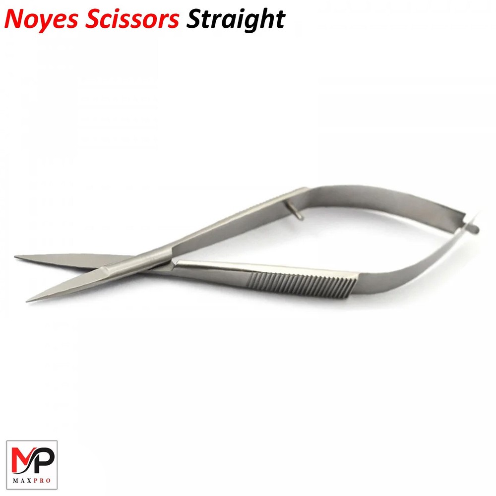Surgical Micro Noyes Scissors Iris 11.5cm Spring Action Ophthalmic Sharp Blades