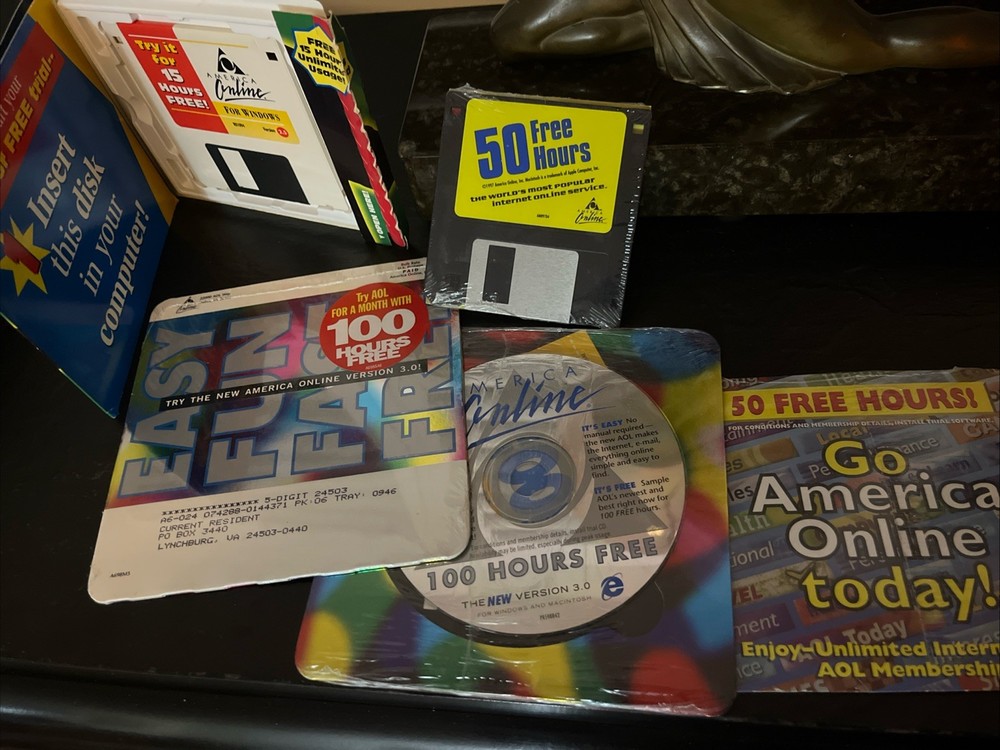 (4) AOL American Online Media Software Discs