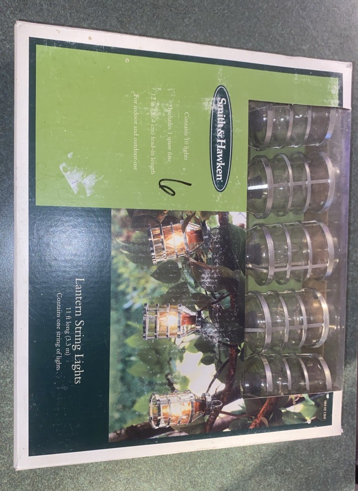 WORKING! 2008 Smith & Hawken String Lights Bronze Lanterns Electric Cottage Core
