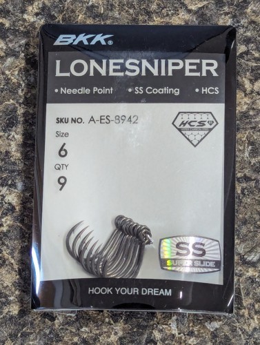 BKK Lone Sniper Inline Single Hooks - Size 6 - Treble Hook Replacement