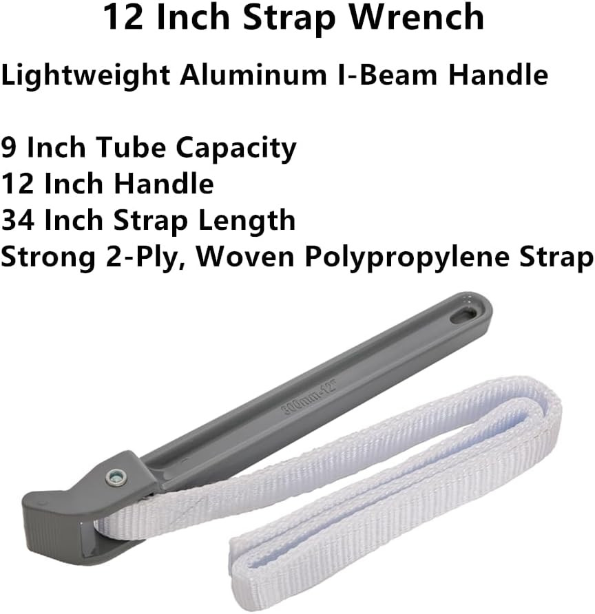 12 Inch Handle Strap , Adjustable Anti-Sliding Pipe , Oil Filter St