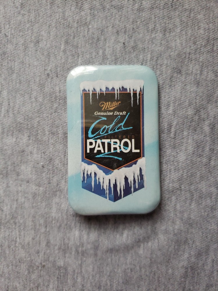 Collectible Miller Genuine Draft Cold Patrol Button Pin