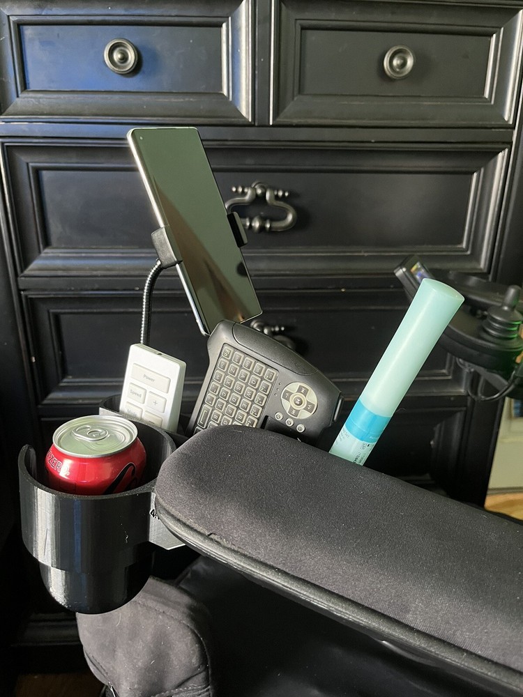 Cup Holder + Phone Holder + Basket Set Designed for Quantum Power Chairs