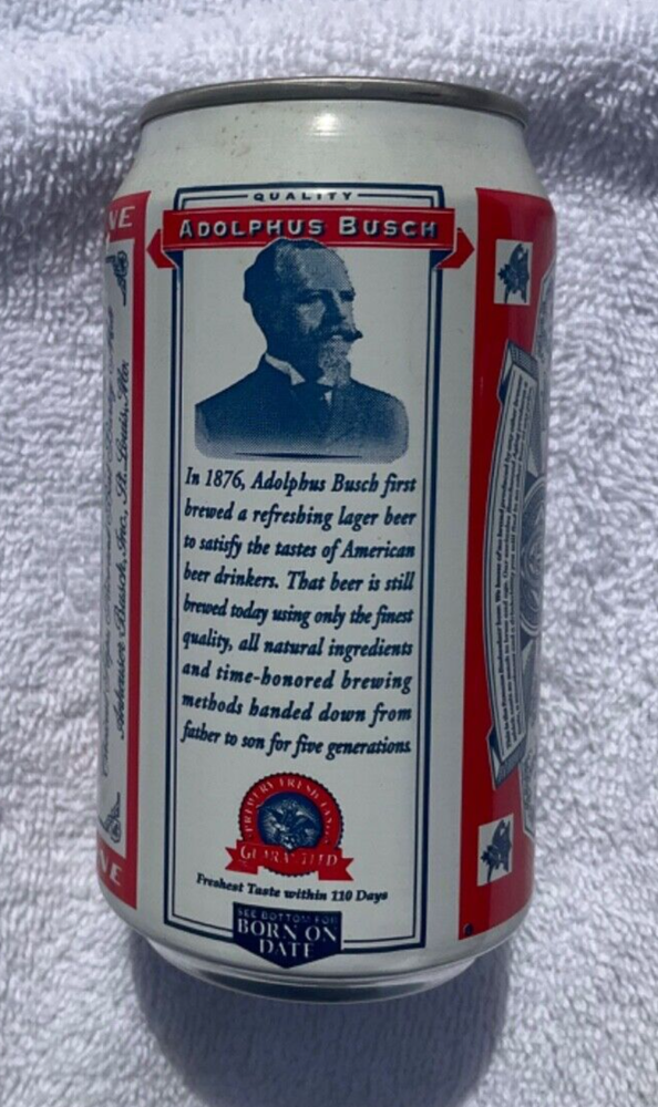 Budweiser 12 oz Error Beer Can