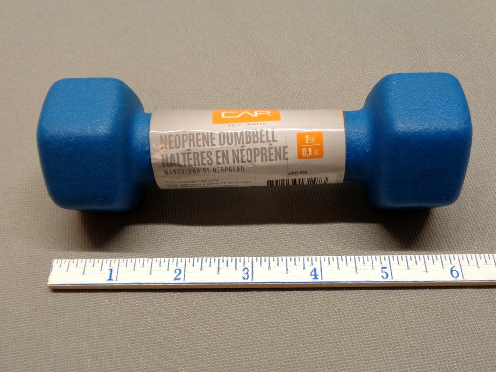 Blue Neoprene Dumbbell Single 2 lbs