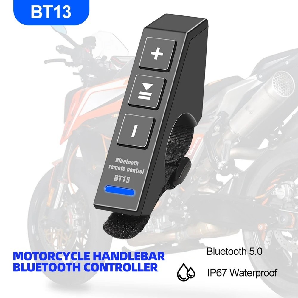 Motorcycle Bike Handlebar Remote Controller Bluetooth 5.0 Handlebar Media5257