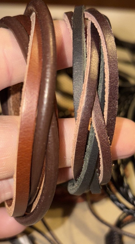 17 Leather /vegan Leather Pull Close Braclets Variety Pack