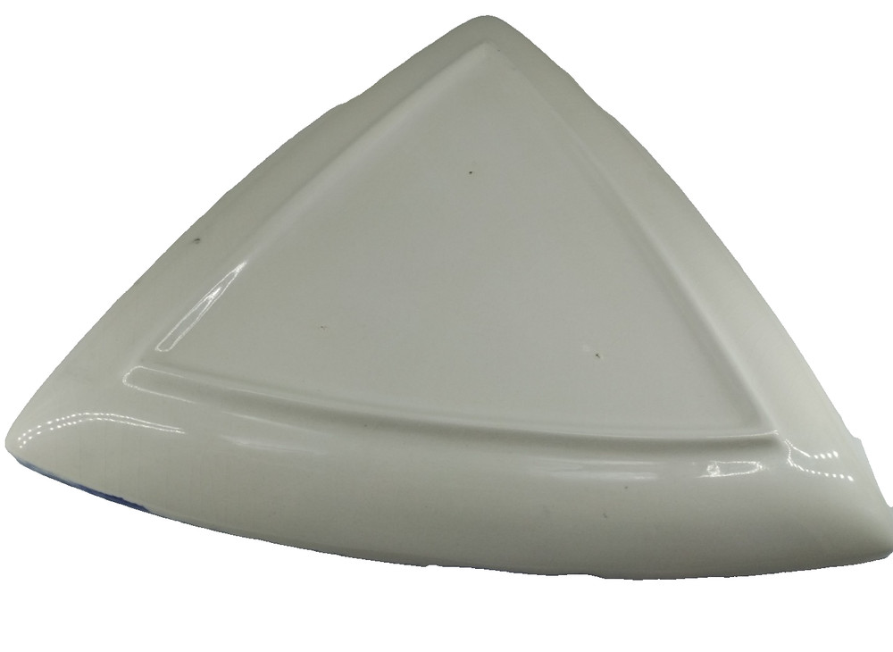 Marina Compass Theme Ceramic 12" Triangle Platter White & Blue B2
