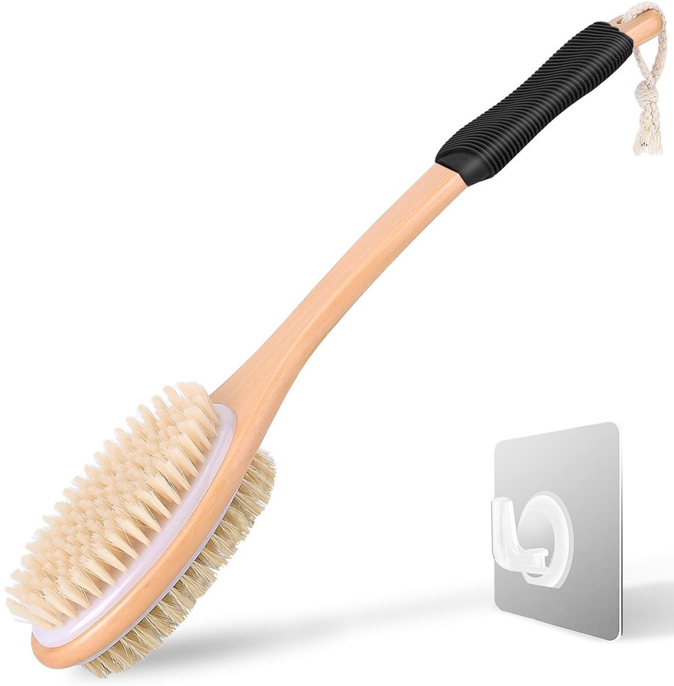 Long Handle Ergonomically Back Scrubber Brush Shower Double Sided Exfoliating
