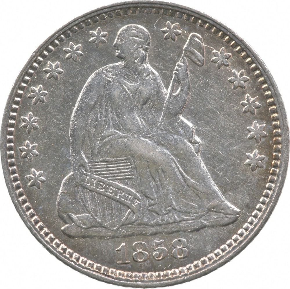 1858 Seated Liberty Half Dime *5498