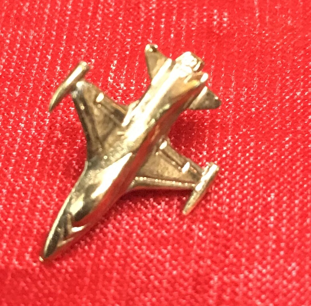 Vintage Jet Airplane Test Pilot Lapel Tie Pin