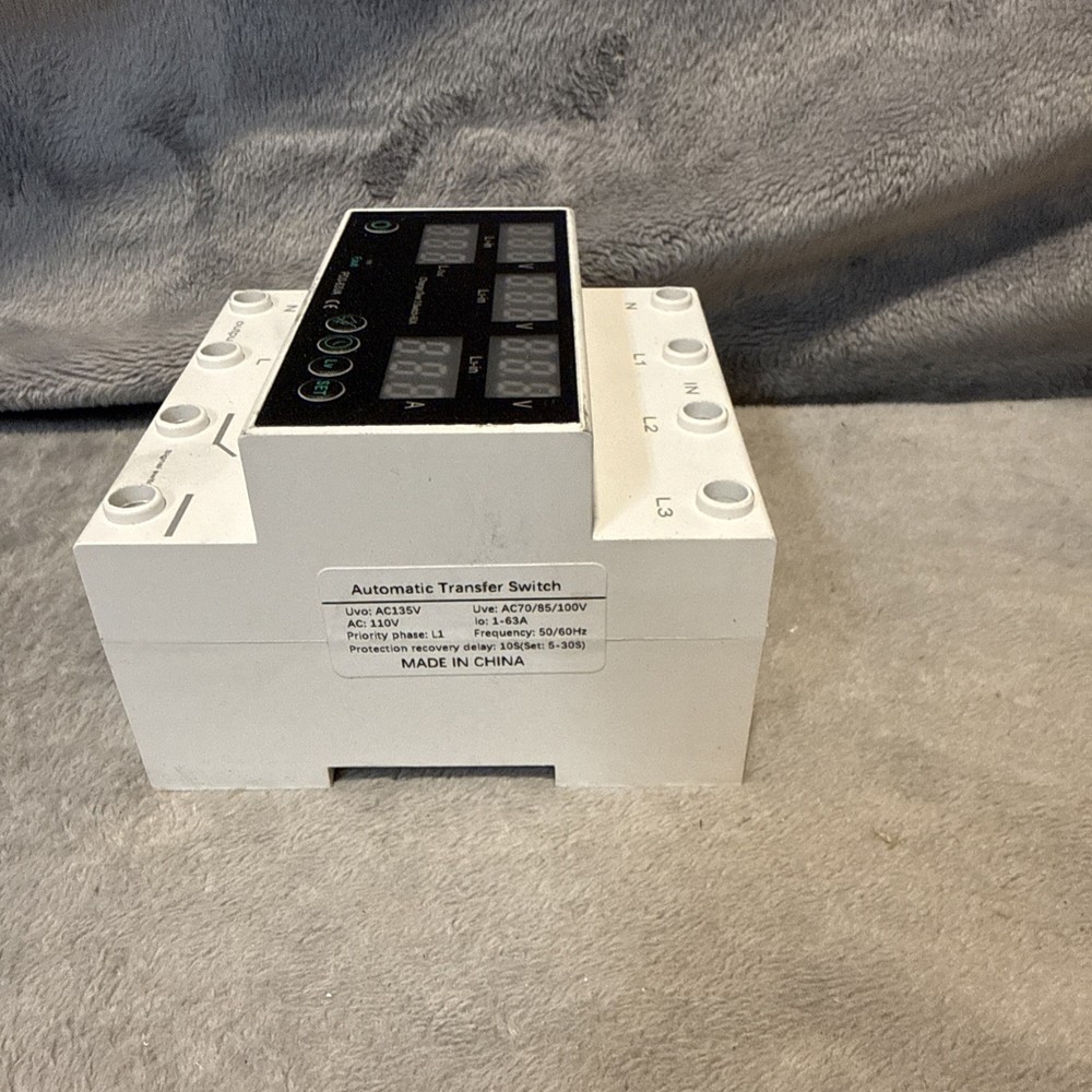 3 Phase Automatic Transfer Switch 63A Changeover Switch Voltage Protector AC110V