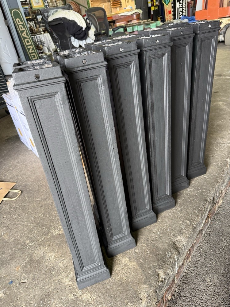 Antique Railing Cast Iron Newel Posts, Architectural Salvage